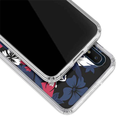 NFL Houston Texans Tropical Print Galaxy A10e Clear Case