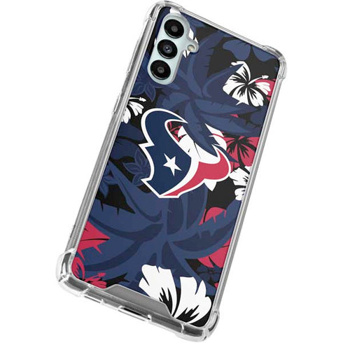 NFL Houston Texans Tropical Print Galaxy A15 5G Clear Case