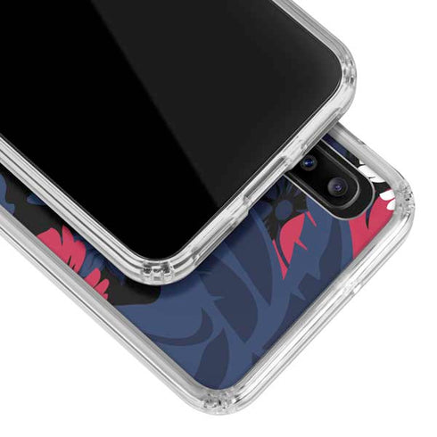 NFL Houston Texans Tropical Print Galaxy A20 Clear Case