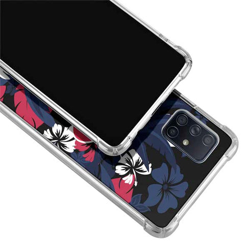 NFL Houston Texans Tropical Print Galaxy A51 5G Clear Case