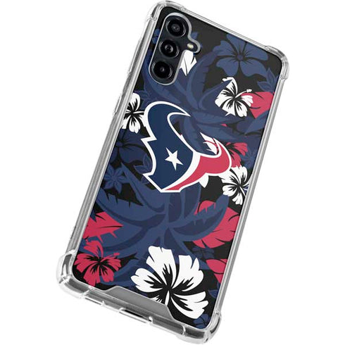 NFL Houston Texans Tropical Print Galaxy A54 5G Clear Case