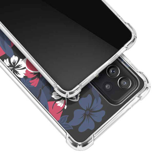 NFL Houston Texans Tropical Print Galaxy A72 5G Clear Case