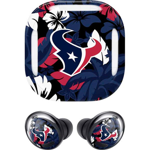 NFL Houston Texans Tropical Print Galaxy Buds Pro Skin