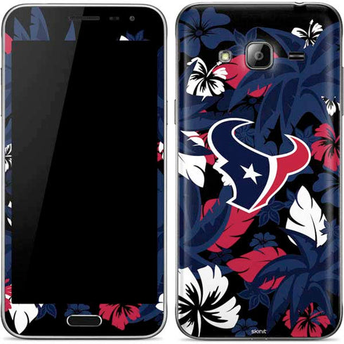 NFL Houston Texans Tropical Print Galaxy J3 Skin