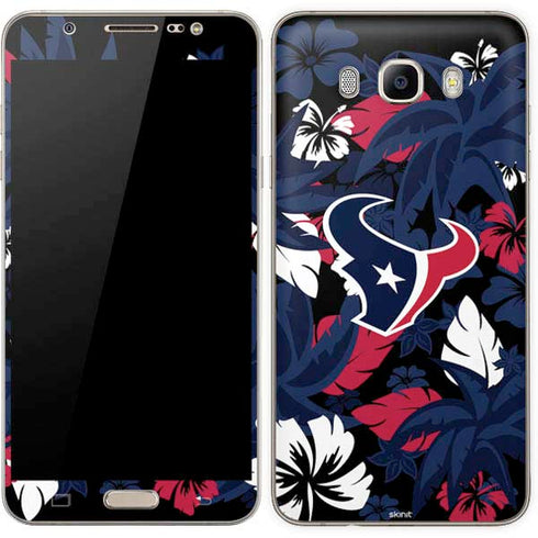 NFL Houston Texans Tropical Print Galaxy J7 Skin