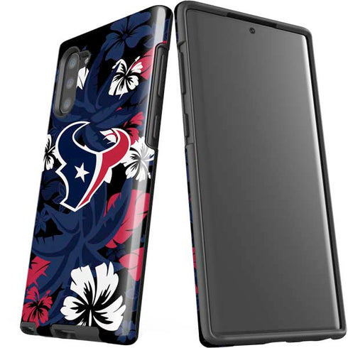 NFL Houston Texans Tropical Print Galaxy Note 10 Pro Case
