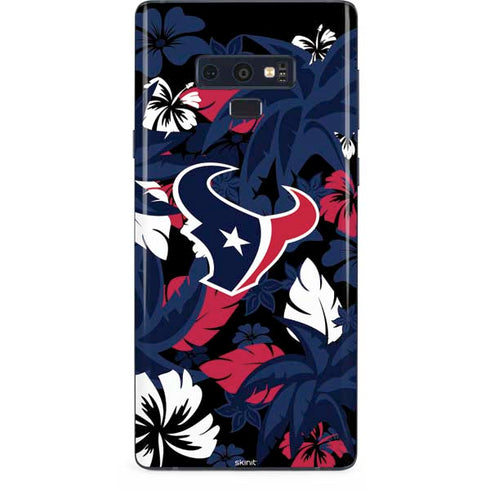 NFL Houston Texans Tropical Print Galaxy Note 9 Skin