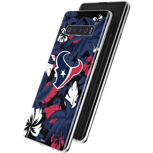 NFL Houston Texans Tropical Print Galaxy S10 Plus Skin