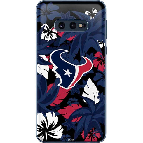 NFL Houston Texans Tropical Print Galaxy S10e Skin