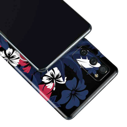 NFL Houston Texans Tropical Print Galaxy S20 Fan Edition Skin