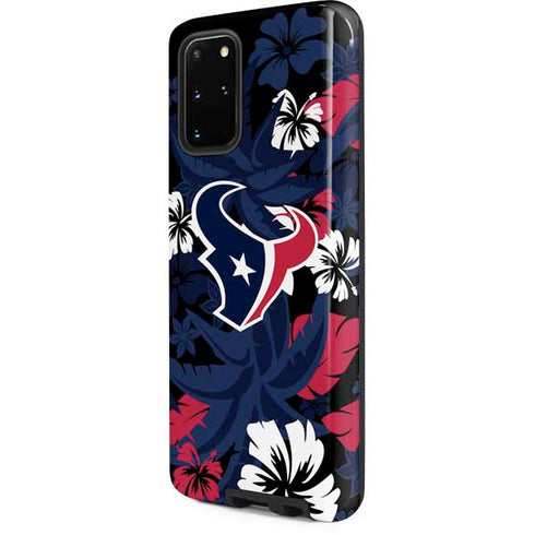 NFL Houston Texans Tropical Print Galaxy S20 Plus Pro Case