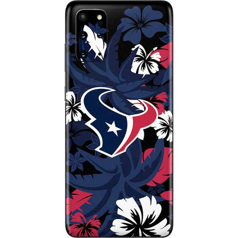 NFL Houston Texans Tropical Print Galaxy S20 Plus Skin