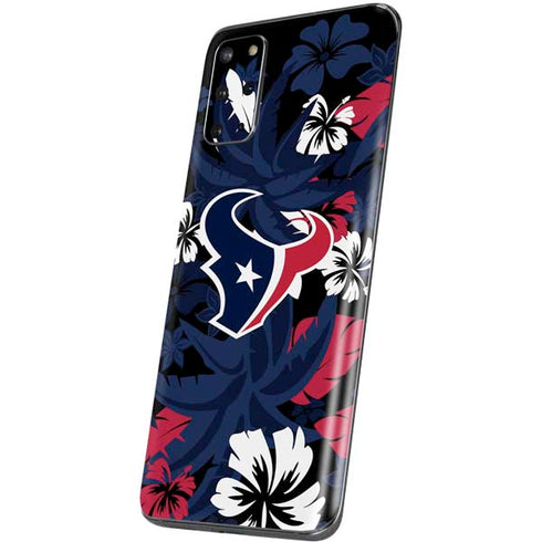 NFL Houston Texans Tropical Print Galaxy S20 Plus Skin