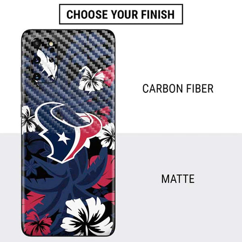 NFL Houston Texans Tropical Print Galaxy S20 Plus Skin