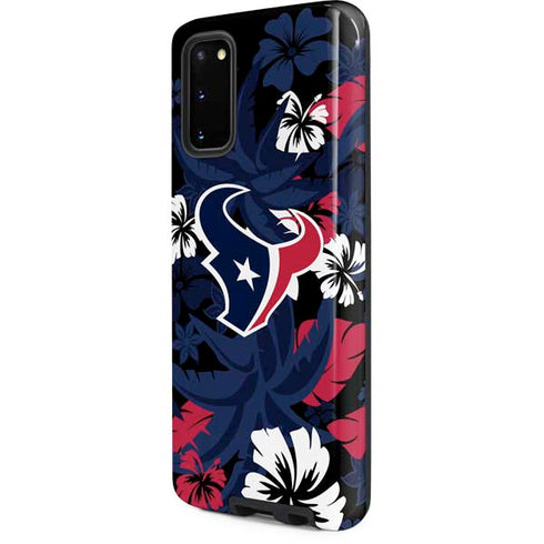 NFL Houston Texans Tropical Print Galaxy S20 Pro Case