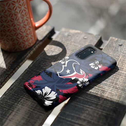 NFL Houston Texans Tropical Print Galaxy S20 Pro Case