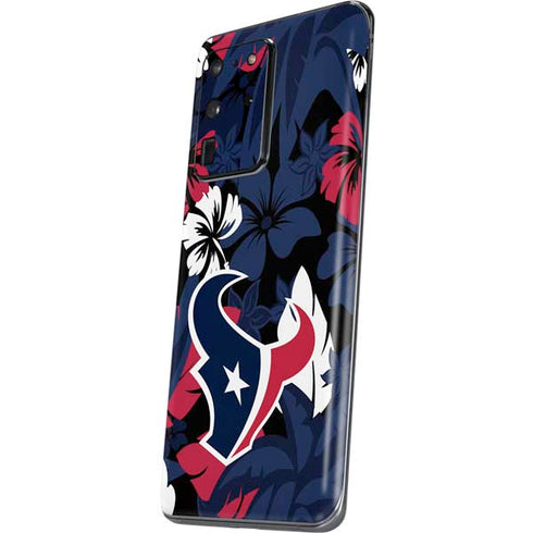 NFL Houston Texans Tropical Print Galaxy S20 Ultra 5G Skin