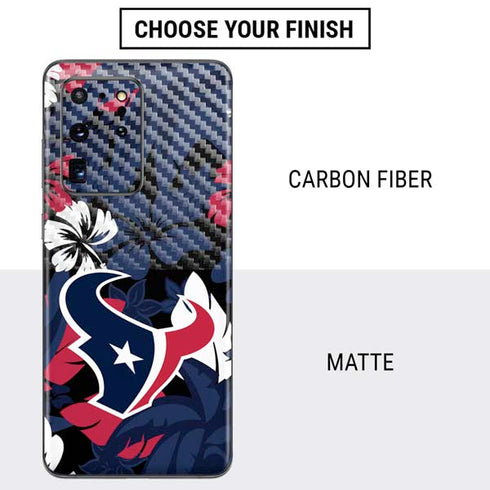 NFL Houston Texans Tropical Print Galaxy S20 Ultra 5G Skin