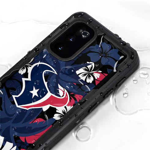 NFL Houston Texans Tropical Print Galaxy S20 Waterproof Case