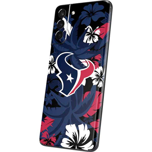 NFL Houston Texans Tropical Print Galaxy S21 5G Skin
