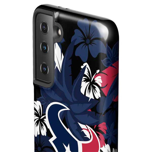 NFL Houston Texans Tropical Print Galaxy S21 Plus 5G Pro Case