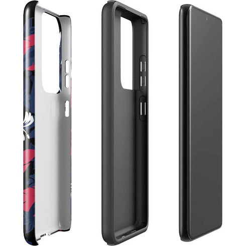 NFL Houston Texans Tropical Print Galaxy S21 Ultra 5G Pro Case