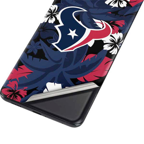 NFL Houston Texans Tropical Print Galaxy S21 Ultra 5G Skin