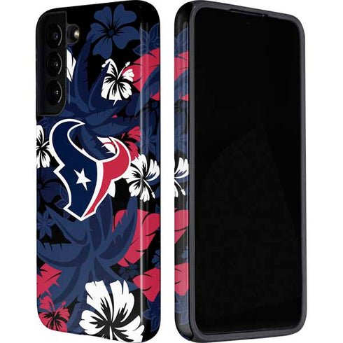 NFL Houston Texans Tropical Print Galaxy S22 Plus Pro Case