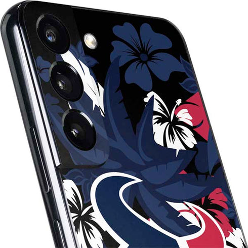 NFL Houston Texans Tropical Print Galaxy S22 Plus Skin
