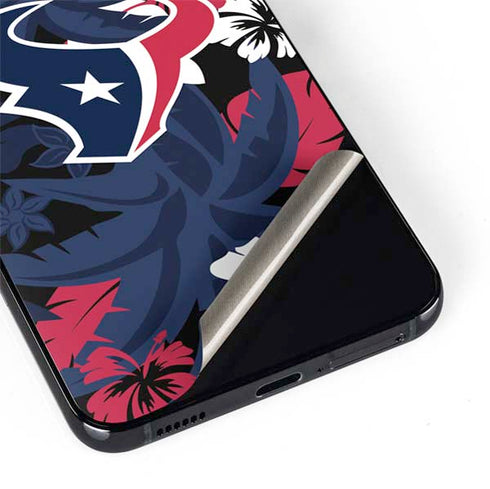 NFL Houston Texans Tropical Print Galaxy S22 Plus Skin