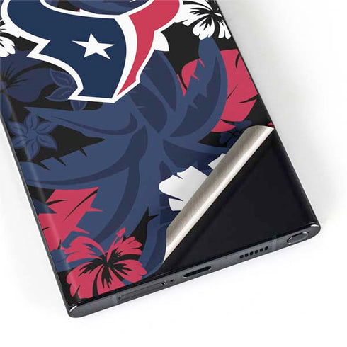 NFL Houston Texans Tropical Print Galaxy S22 Ultra Skin