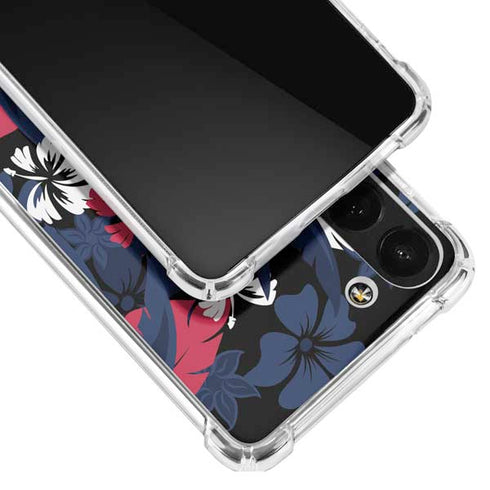 NFL Houston Texans Tropical Print Galaxy S23 Clear Case