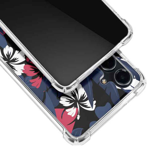 NFL Houston Texans Tropical Print Galaxy S23 FE Clear Case