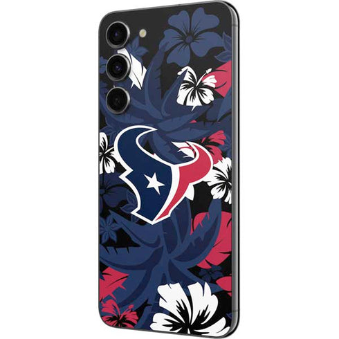 NFL Houston Texans Tropical Print Galaxy S23 Plus Skin