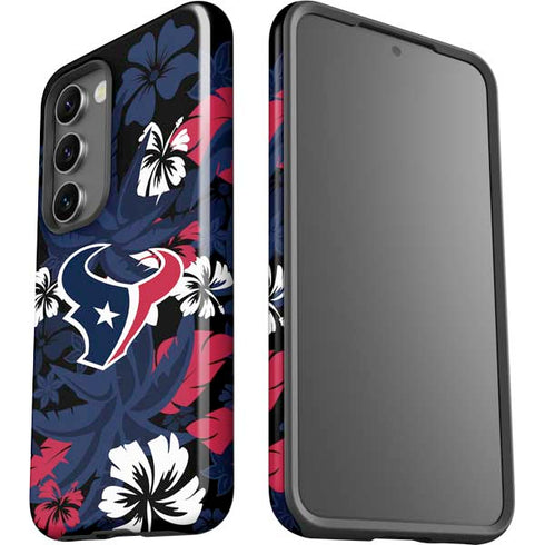 NFL Houston Texans Tropical Print Galaxy S23 Pro Case