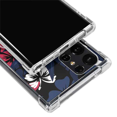 NFL Houston Texans Tropical Print Galaxy S24 Ultra Clear Case