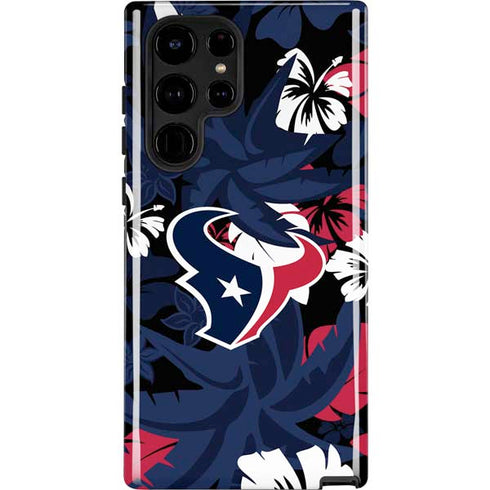 NFL Houston Texans Tropical Print Galaxy S24 Ultra Impact Case