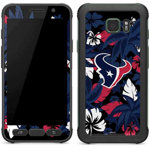 NFL Houston Texans Tropical Print Galaxy S7 Active Skin