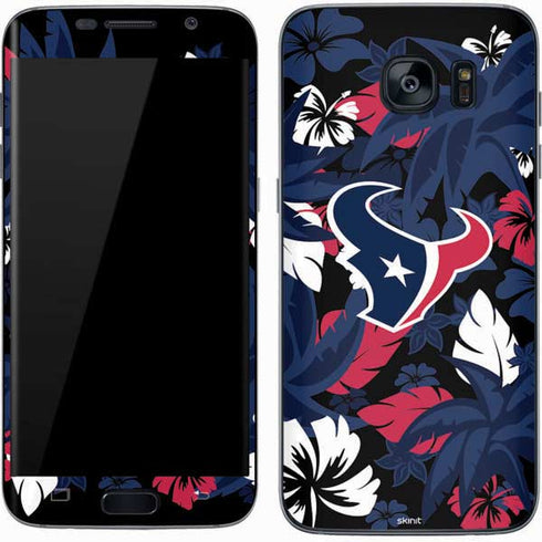 NFL Houston Texans Tropical Print Galaxy S7 Skin