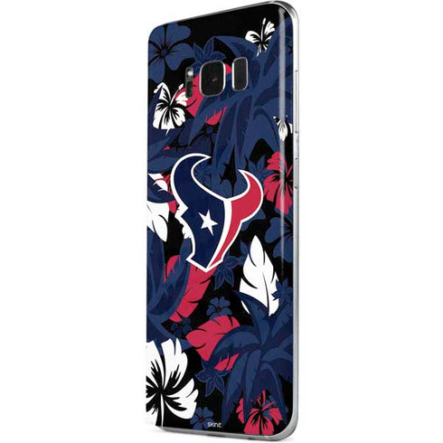 NFL Houston Texans Tropical Print Galaxy S8 Skin