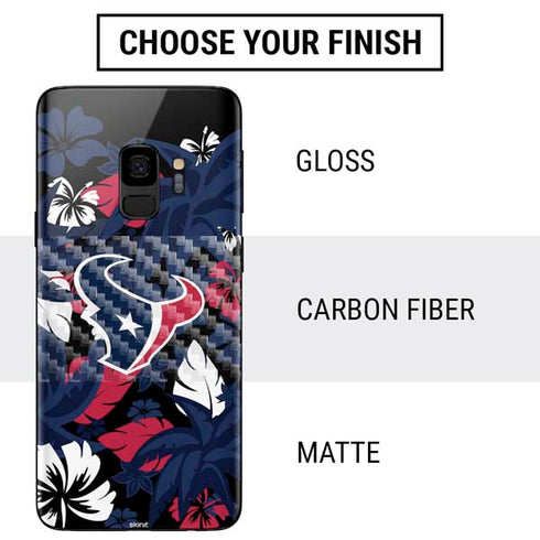 NFL Houston Texans Tropical Print Galaxy S9 Skin