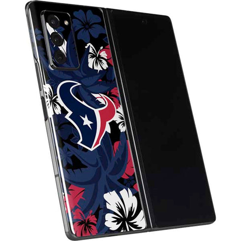 NFL Houston Texans Tropical Print Galaxy Z Fold2 5G Skin