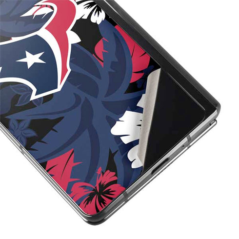 NFL Houston Texans Tropical Print Galaxy Z Fold2 5G Skin