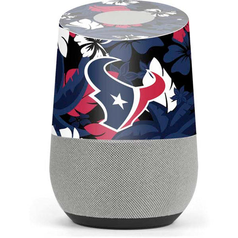 NFL Houston Texans Tropical Print Google Home Skin