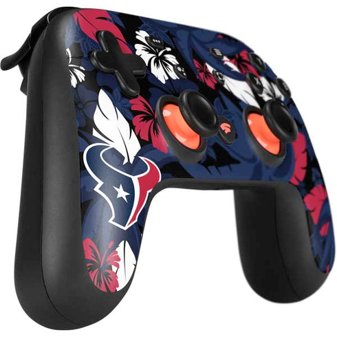 NFL Houston Texans Tropical Print Google Stadia Controller Skin