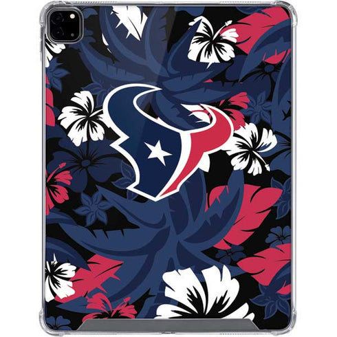 NFL Houston Texans Tropical Print iPad Pro 12.9in (2020) Clear Case