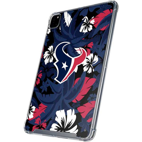 NFL Houston Texans Tropical Print iPad Pro 12.9in (2020) Clear Case