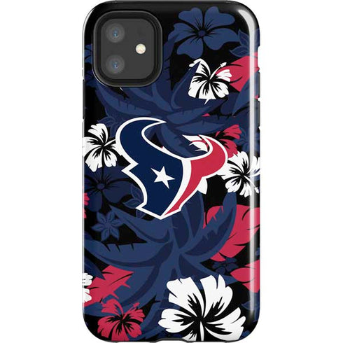 NFL Houston Texans Tropical Print iPhone 11 Impact Case