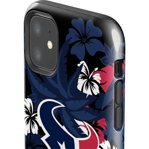 NFL Houston Texans Tropical Print iPhone 11 Impact Case