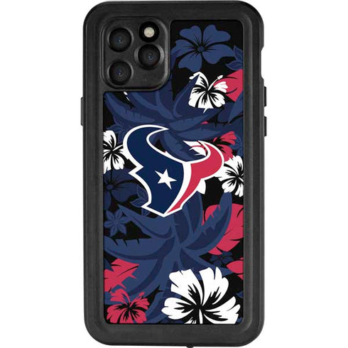 NFL Houston Texans Tropical Print iPhone 11 Pro Waterproof Case